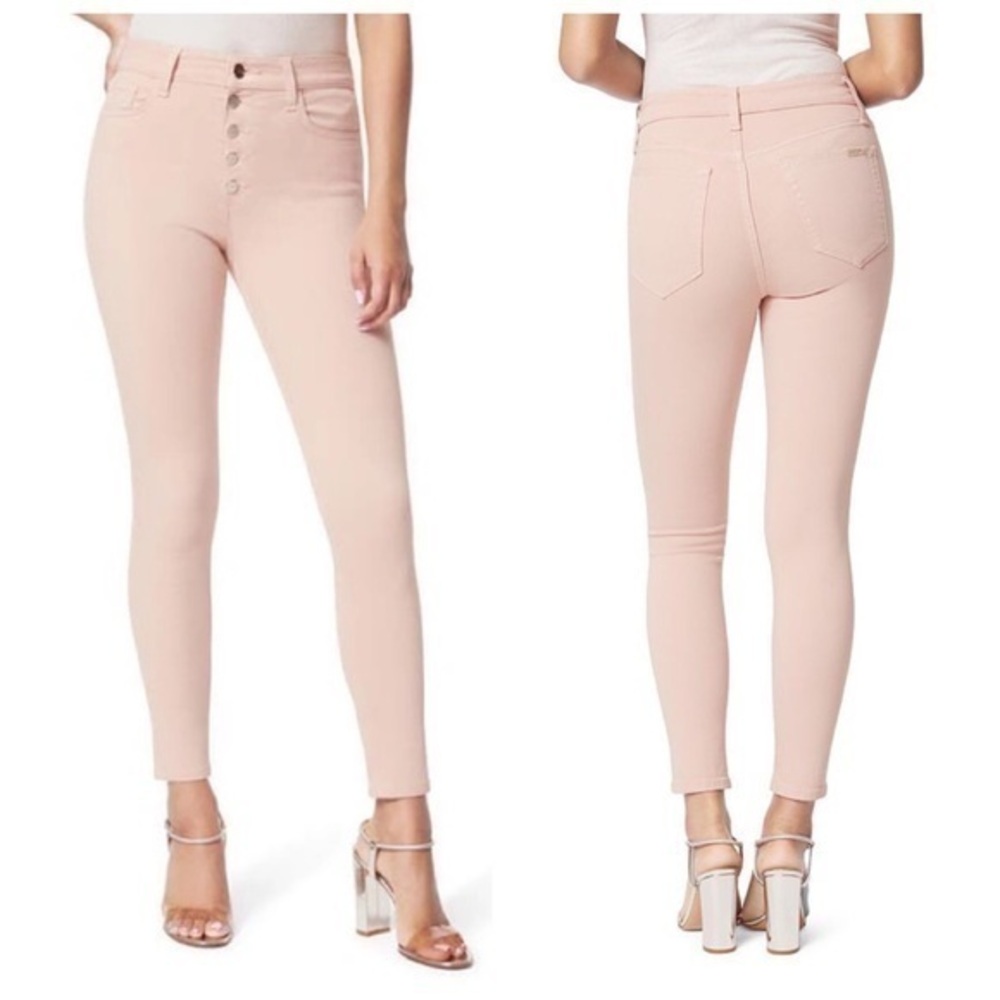 Joes Jeans Petal Pink Charlie High Rise Skinny Ankle Button Fly Jean Size 25 0